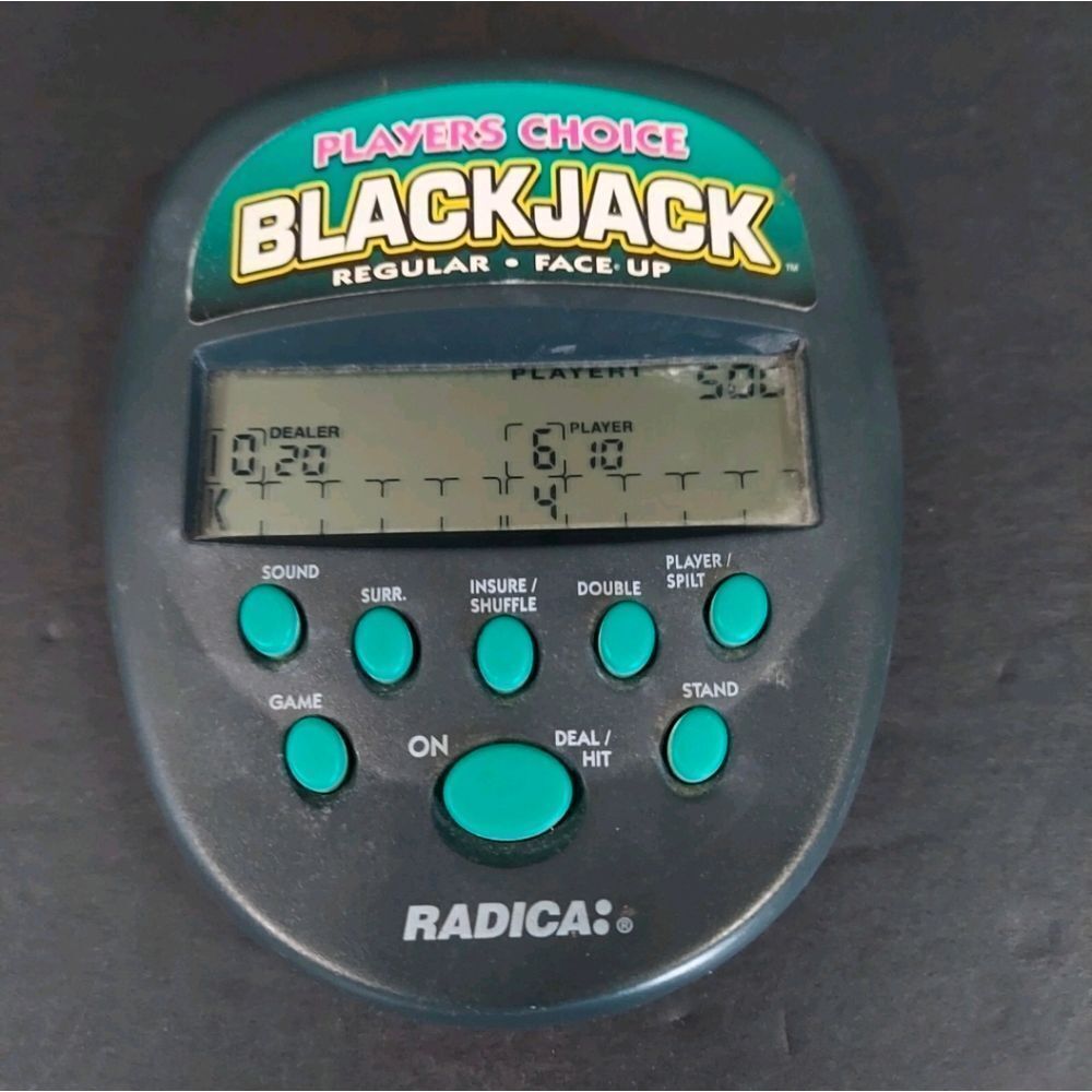 Radica Blackjack Travel Pocket Game Players Choice Vintage 1997 Handheld Tested